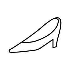 weddings shoe woman elegance style vector illustration