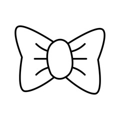 cartoon bow tie accessory of wedding groom vector illustration