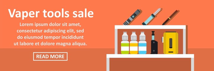 Vaper tools sale banner horizontal concept
