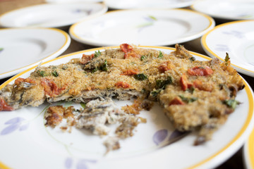 anchovy cake au gratin
