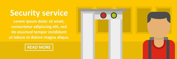 Airport security service banner horizontal concept