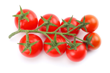 cherry tomatoes isolated on white background