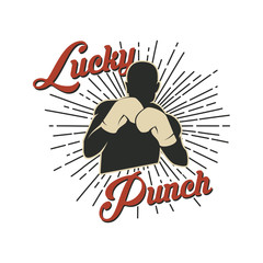 Boxing club emblems on white background. Design element for logo, label, emblem, sign. Vector illustration