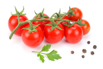 cherry tomatoes isolated on white background