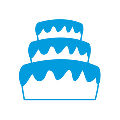 stacked wedding cake dessert with frosting food vector illustration