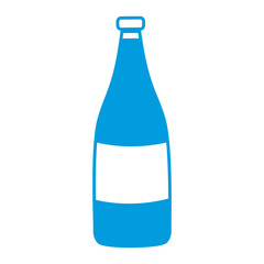 champagne bottle drink alcohol wedding celebration vector illustration