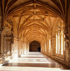 Cloisters of the Jeronimos Monastery in Lisbon, Portugal