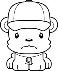 Cartoon Angry Coach Bear