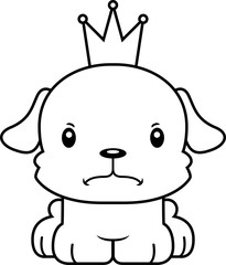 Cartoon Angry Prince Puppy