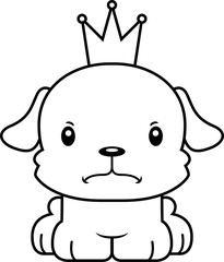 Cartoon Angry Prince Puppy