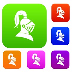 Medieval helmet set collection