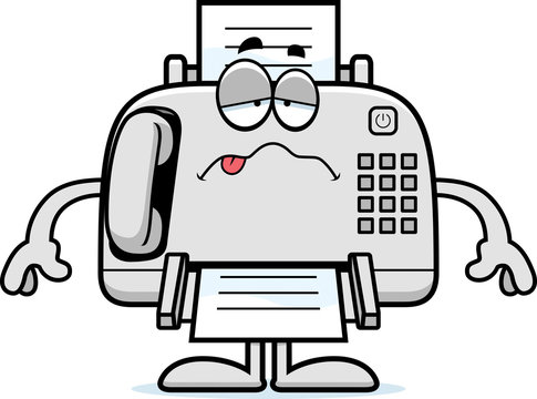recommend clip art: Sick Cartoon Fax Machine
