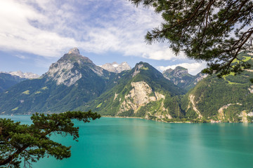 Lake Urner is a part of the Lake Four Cantons near Lucerne in Switzerland