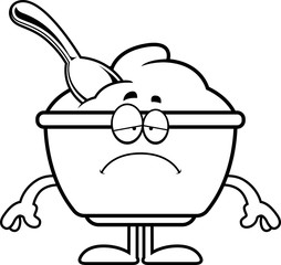 Sad Cartoon Yogurt Cup