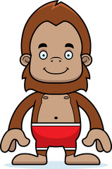 Cartoon Smiling Sasquatch Swimsuit