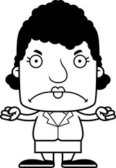 Cartoon Angry Businessperson Woman