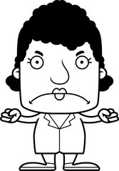 Obraz premium Cartoon Angry Doctor Woman