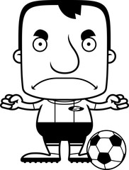 Cartoon Angry Soccer Player Man