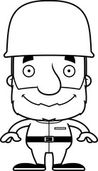 Cartoon Smiling Soldier Man