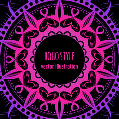 Beautiful decorative ornamental design. Mandala, ethnic ornament. Vector illustration