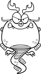 Angry Cartoon Chinese Dragon