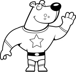 Superhero Bear Waving