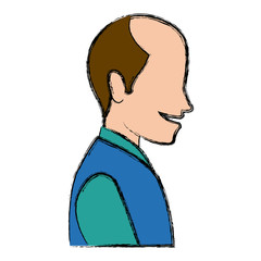 portrait happy groom in a wedding suit elegance vector illustration