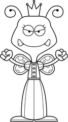 Cartoon Angry Princess Butterfly
