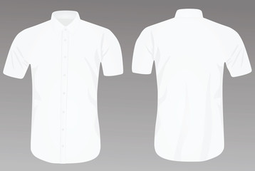 White short shirt template. vector illustration