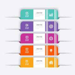 Vector illustration infographic five options