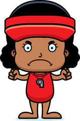 Cartoon Angry Lifeguard Girl