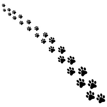 Dog paw print. Paw icon. Vector
