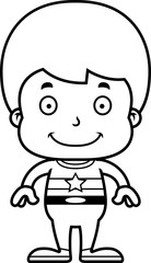 Cartoon Smiling Superhero Boy