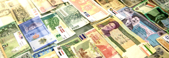 Fototapeta premium Verschiedene Banknoten aus aller Welt