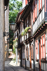 A narrow street in Erfurt, Germany