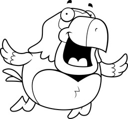 Cartoon Parrot Flying