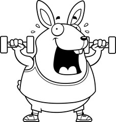 Cartoon Rabbit Dumbbells