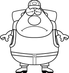 Sad Cartoon Hiker