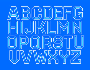 Geometric vector font