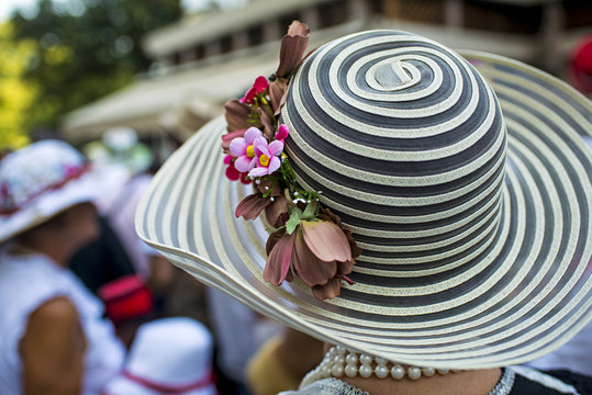 Lady with a stylish vintage hat