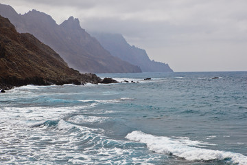 ocean wild beach rocks