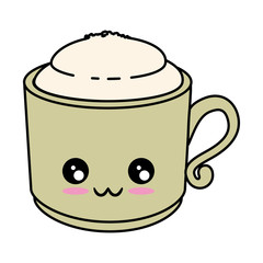 Delicious coffee mug kawaii cute cartoon