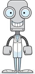 Cartoon Smiling Doctor Robot
