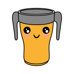 Coffee to go kawaii cute cartoon