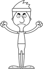 Cartoon Angry Fitness Man