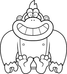 Cartoon Gorilla Sitting