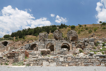 Fototapeta na wymiar Varius Baths of Ephesus Ancient City