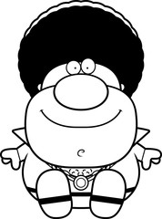 Cartoon Disco Guy Sitting