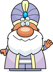 Waving Cartoon Maharaja