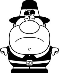 Sad Cartoon Pilgrim